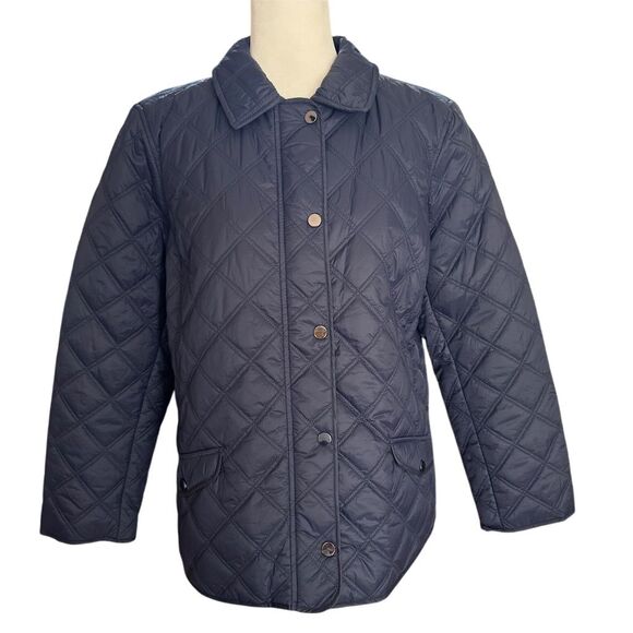 Charter Club Women's Quilted Jacket Navy Blue Women's Petite XL - Picture 1 of 8